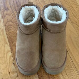 UGG Chestnut Suede Shearling Lined Boots